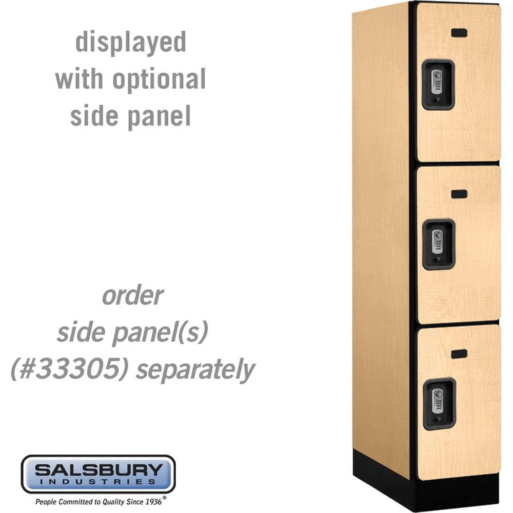 12" Wide Triple Tier Designer Wood Locker - 1 Wide - 5 Feet High - 21" Deep by Salsbury - Image 36