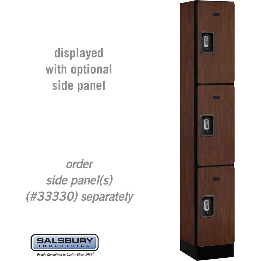 12" Wide Triple Tier Designer Wood Locker - 1 Wide - 6 Feet High - 15" Deep by Salsbury - Image 31