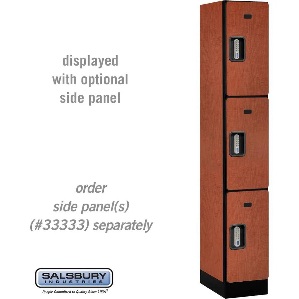 12" Wide Triple Tier Designer Wood Locker - 1 Wide - 6 Feet High - 18" Deep by Salsbury - Image 20