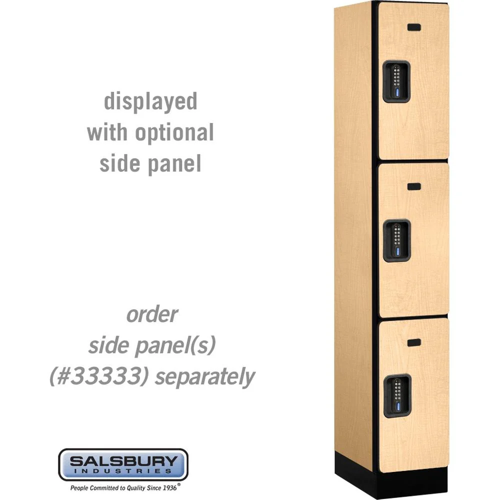 12" Wide Triple Tier Designer Wood Locker - 1 Wide - 6 Feet High - 18" Deep by Salsbury - Image 33