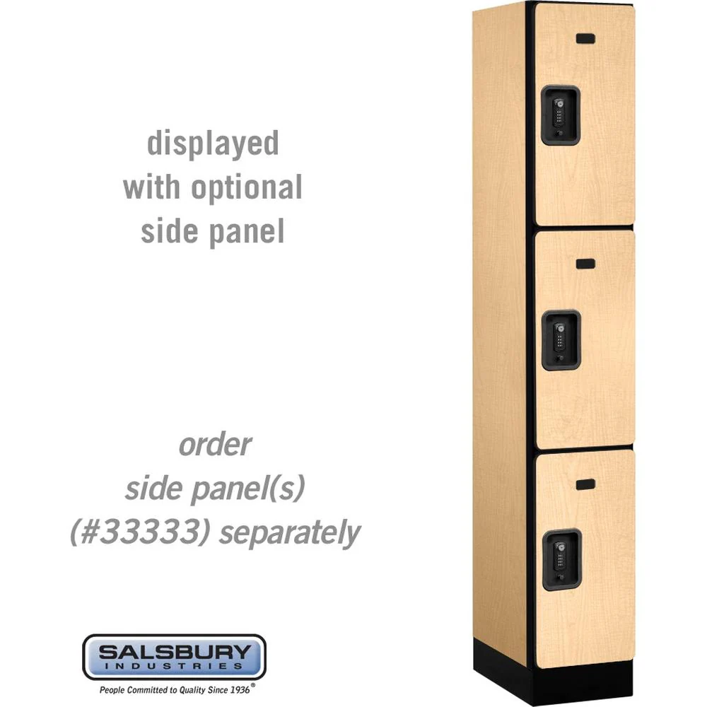 12" Wide Triple Tier Designer Wood Locker - 1 Wide - 6 Feet High - 18" Deep by Salsbury - Image 34