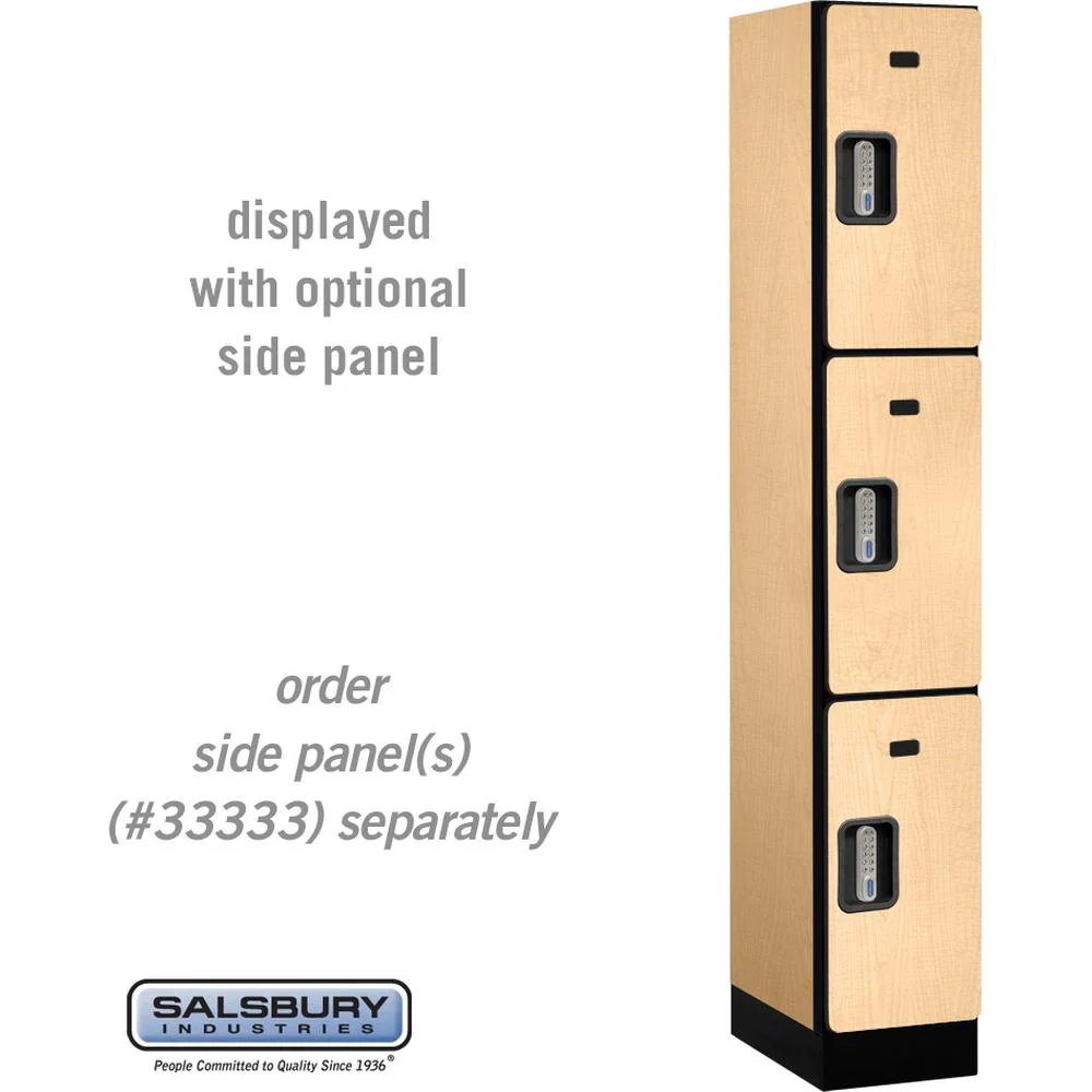 12" Wide Triple Tier Designer Wood Locker - 1 Wide - 6 Feet High - 18" Deep by Salsbury - Image 35