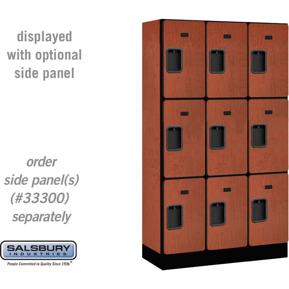 12" Wide Triple Tier Designer Wood Locker - 3 Wide - 5 Feet High - 15" Deep by Salsbury - Image 17