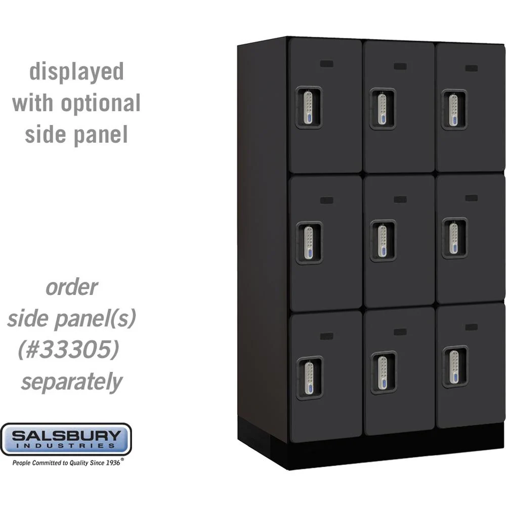 12" Wide Triple Tier Designer Wood Locker - 3 Wide - 5 Feet High - 21" Deep by Salsbury - Image 10