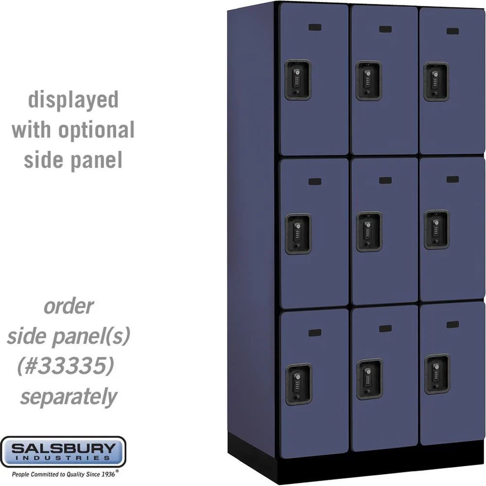 12" Wide Triple Tier Designer Wood Locker - 3 Wide - 6 Feet High - 21" Deep by Salsbury - Image 14