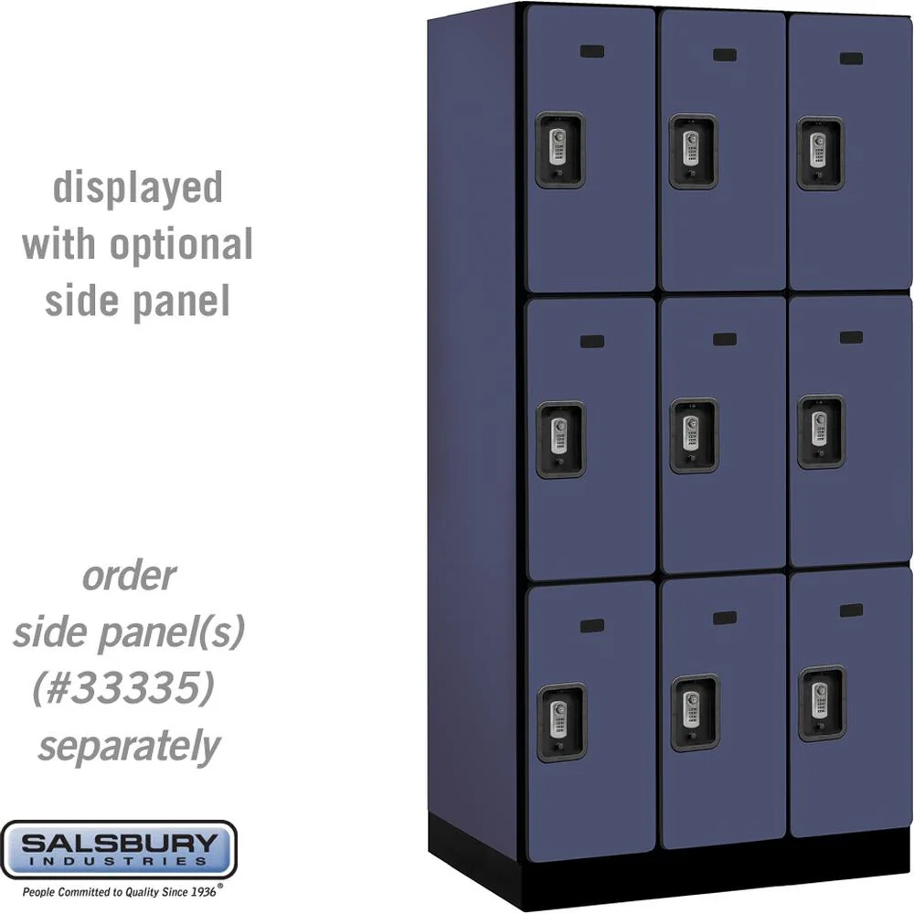 12" Wide Triple Tier Designer Wood Locker - 3 Wide - 6 Feet High - 21" Deep by Salsbury - Image 16