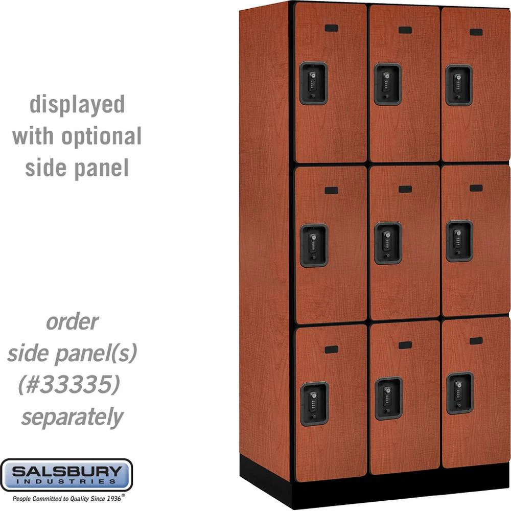 12" Wide Triple Tier Designer Wood Locker - 3 Wide - 6 Feet High - 21" Deep by Salsbury - Image 19