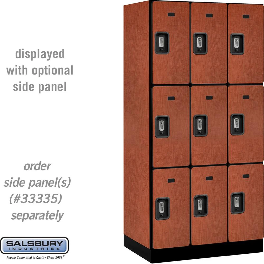 12" Wide Triple Tier Designer Wood Locker - 3 Wide - 6 Feet High - 21" Deep by Salsbury - Image 21