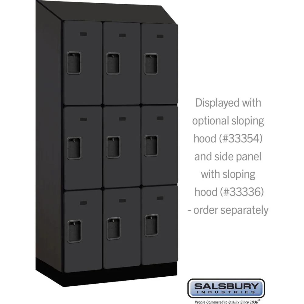 12" Wide Triple Tier Designer Wood Locker - 3 Wide - 6 Feet High - 21" Deep by Salsbury - Image 7