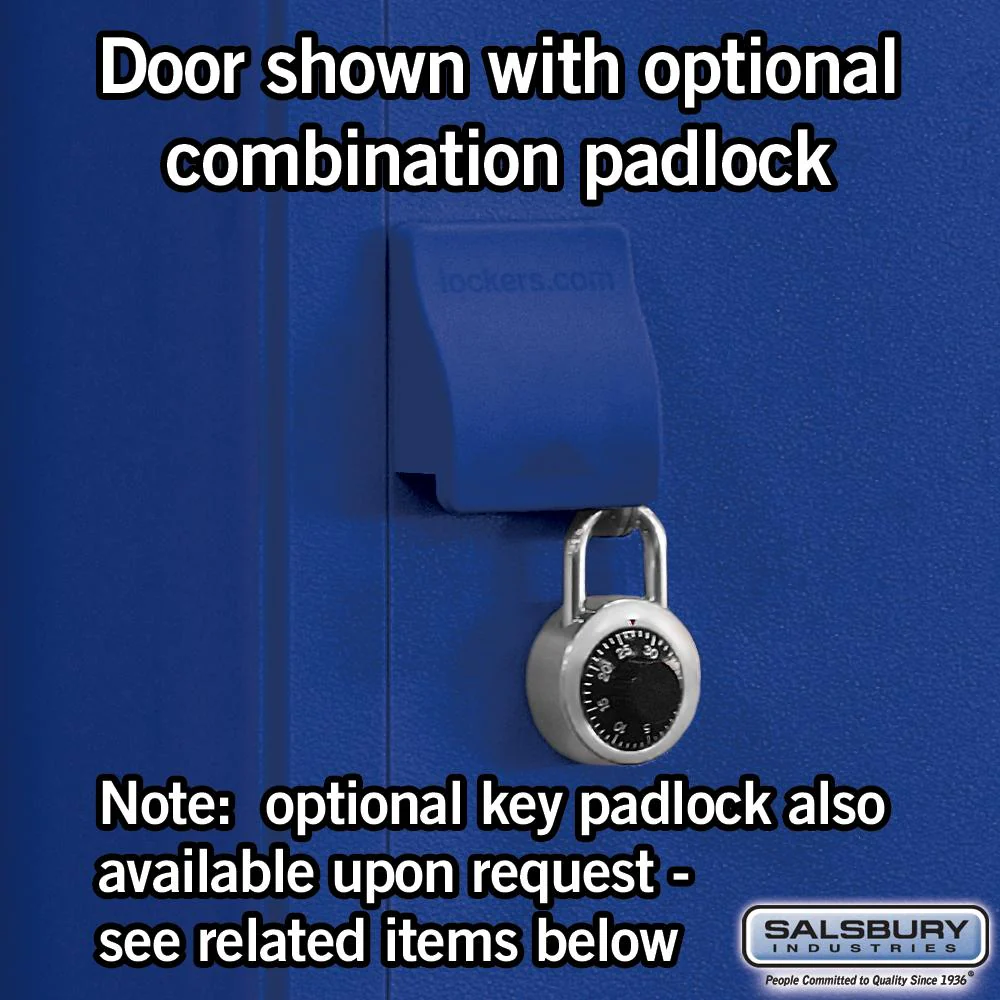 12" Wide Triple Tier Heavy Duty Plastic Locker - 1 Wide - 6 Feet High - 18" Deep - Blue by Salsbury - Image 4