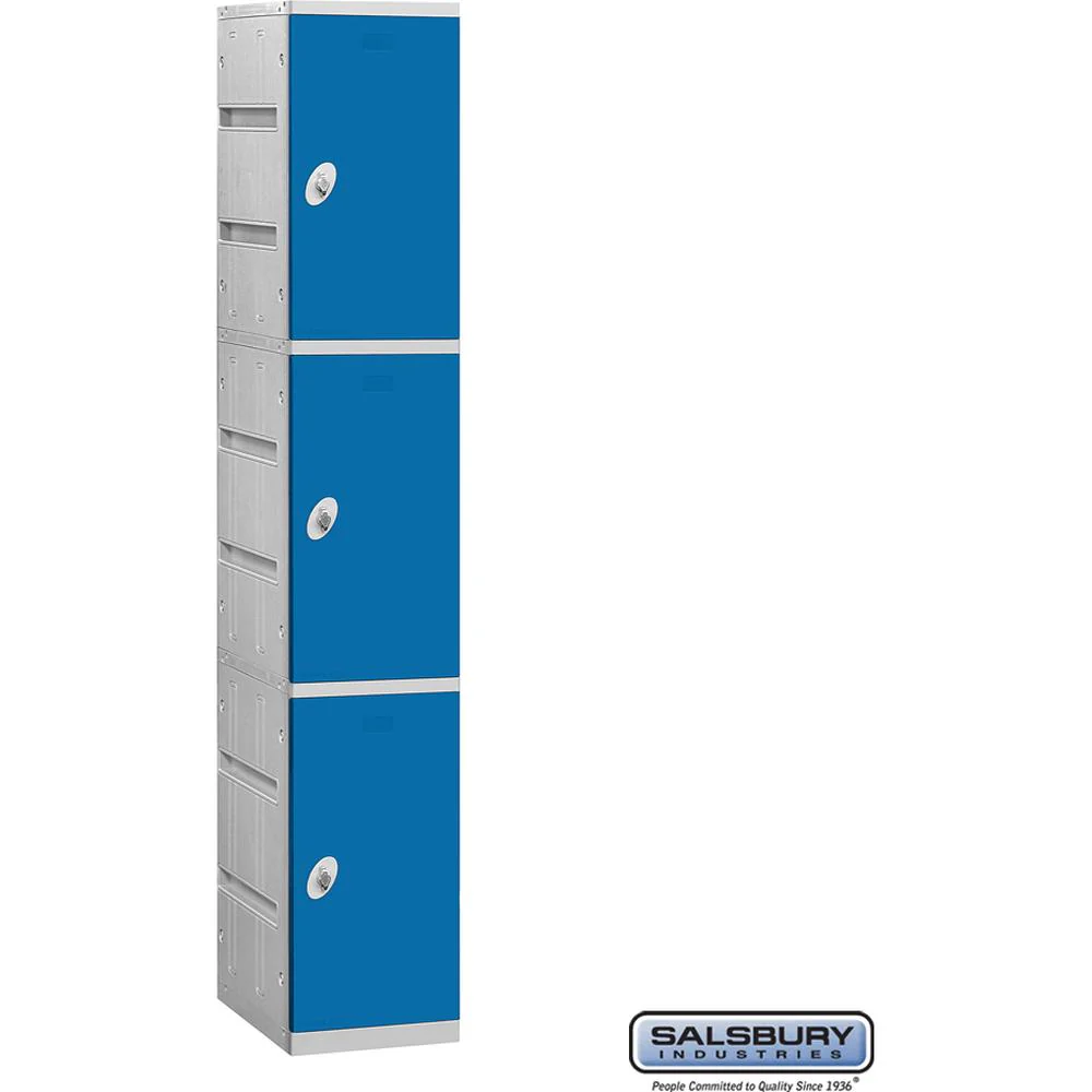12" Wide Triple Tier Plastic Locker - 1 Wide - 6 Feet High - 18" Deep by Salsbury - Image 4