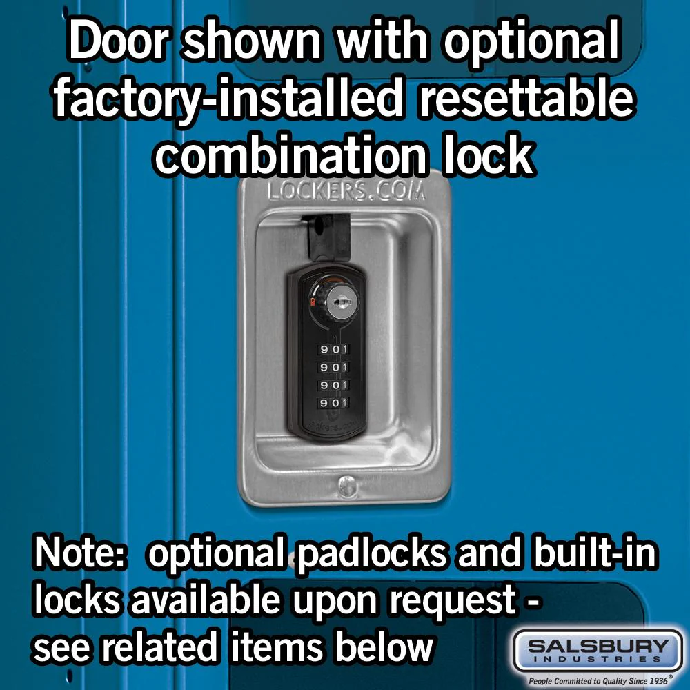 12" Wide Triple Tier See-Through Metal Locker - 1 Wide - 6 Feet High - 18" Deep by Salsbury - Image 5