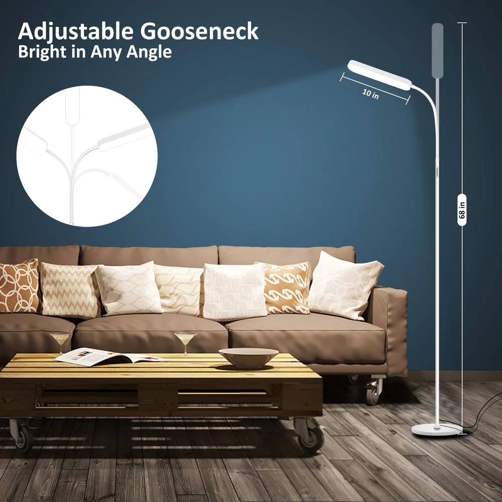 1,200 Lumen LED Floor Lamp for Spas and Salons - Ideal for Injectables, Skincare, Lashes, Facials, Tattoos - Matte White - Image 4