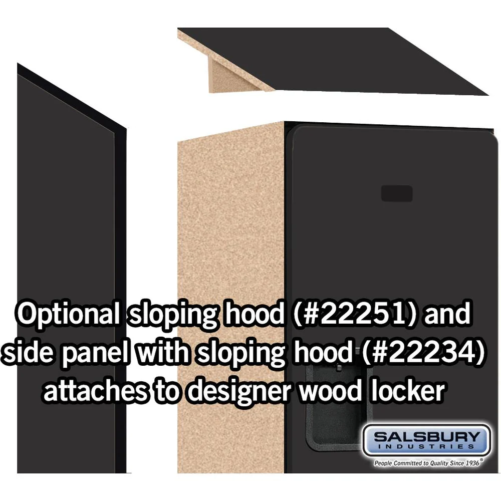 15" Wide Double Tier Designer Wood Locker - 1 Wide - 6 Feet High - 18" Deep by Salsbury - Image 6