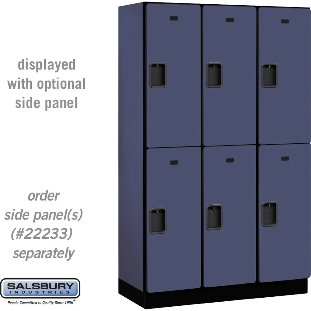 15" Wide Double Tier Designer Wood Locker - 3 Wide - 6 Feet High - 18" Deep by Salsbury - Image 12