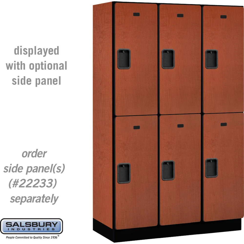 15" Wide Double Tier Designer Wood Locker - 3 Wide - 6 Feet High - 18" Deep by Salsbury - Image 17