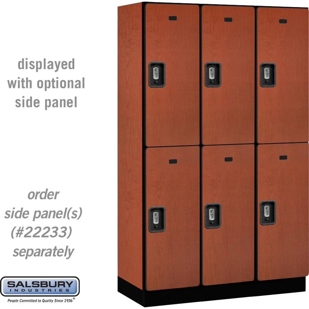 15" Wide Double Tier Designer Wood Locker - 3 Wide - 6 Feet High - 18" Deep by Salsbury - Image 21