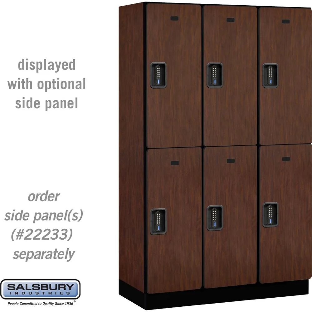 15" Wide Double Tier Designer Wood Locker - 3 Wide - 6 Feet High - 18" Deep by Salsbury - Image 28