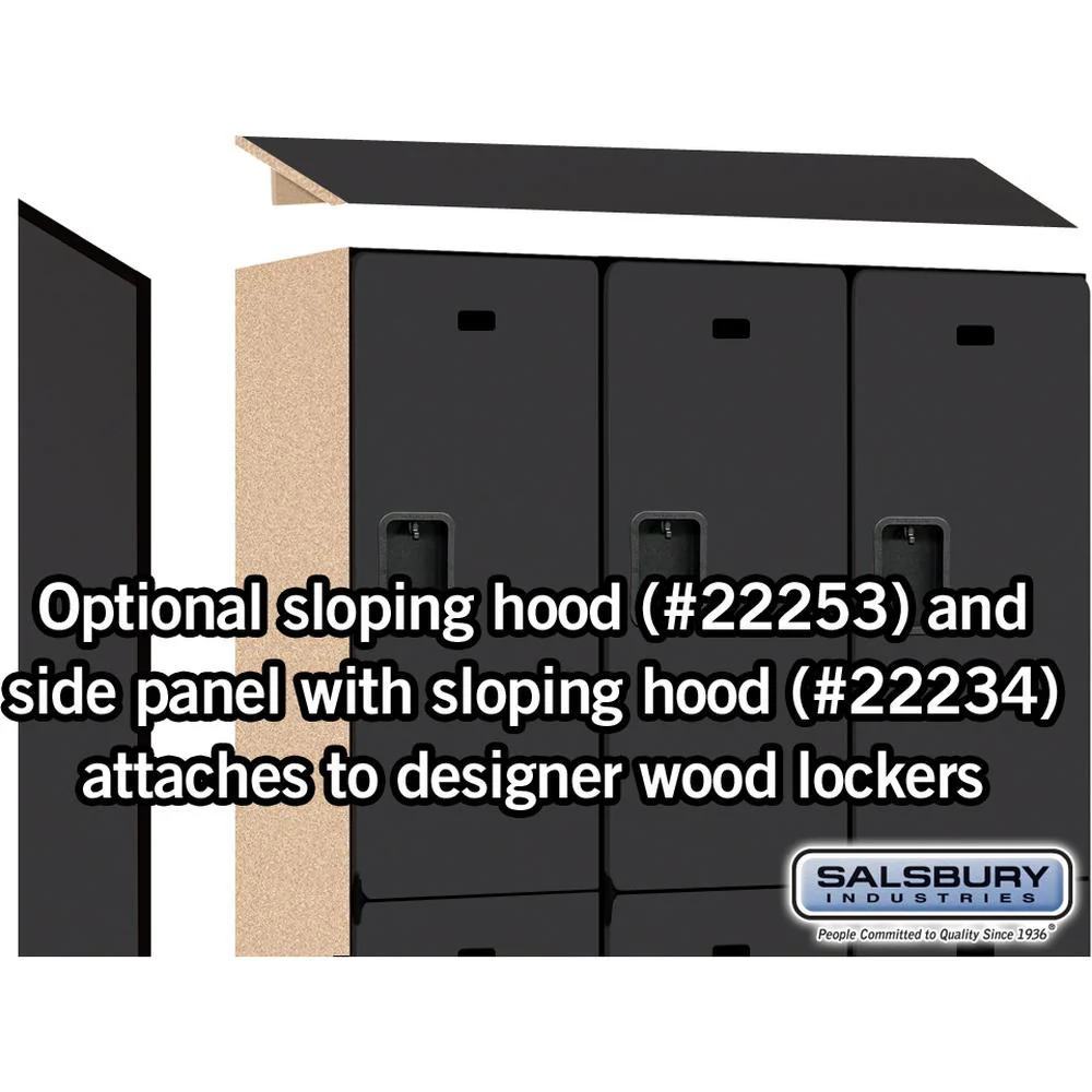 15" Wide Double Tier Designer Wood Locker - 3 Wide - 6 Feet High - 18" Deep by Salsbury - Image 6