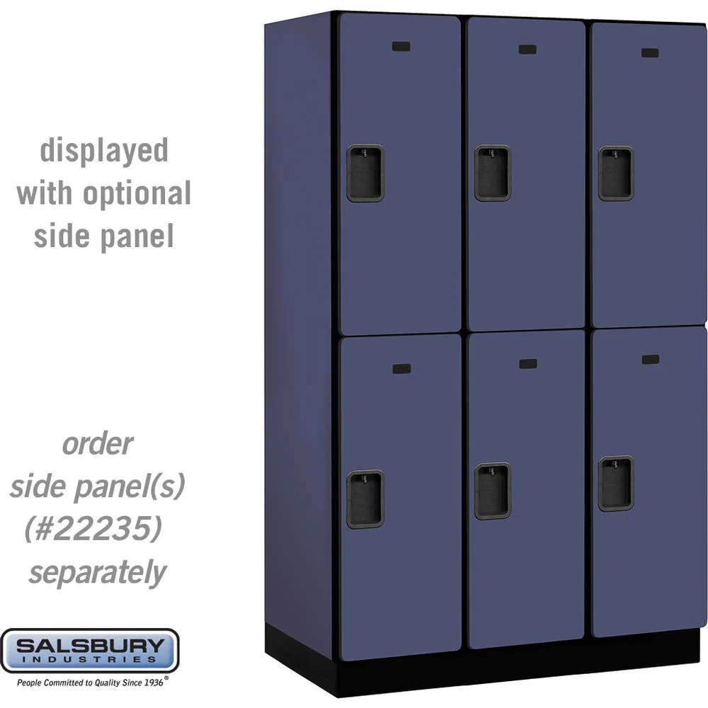 15" Wide Double Tier Designer Wood Locker - 3 Wide - 6 Feet High - 21" Deep by Salsbury - Image 12