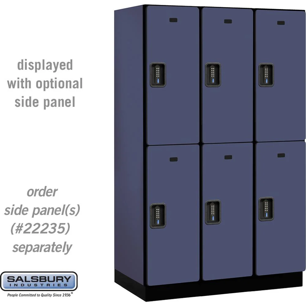 15" Wide Double Tier Designer Wood Locker - 3 Wide - 6 Feet High - 21" Deep by Salsbury - Image 13