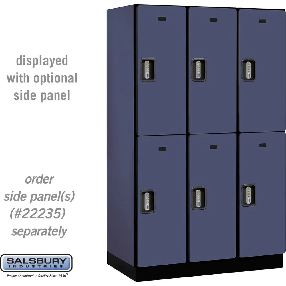 15" Wide Double Tier Designer Wood Locker - 3 Wide - 6 Feet High - 21" Deep by Salsbury - Image 15