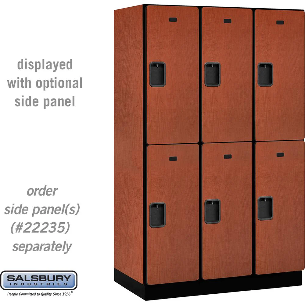 15" Wide Double Tier Designer Wood Locker - 3 Wide - 6 Feet High - 21" Deep by Salsbury - Image 17