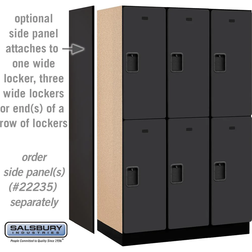 15" Wide Double Tier Designer Wood Locker - 3 Wide - 6 Feet High - 21" Deep by Salsbury - Image 2