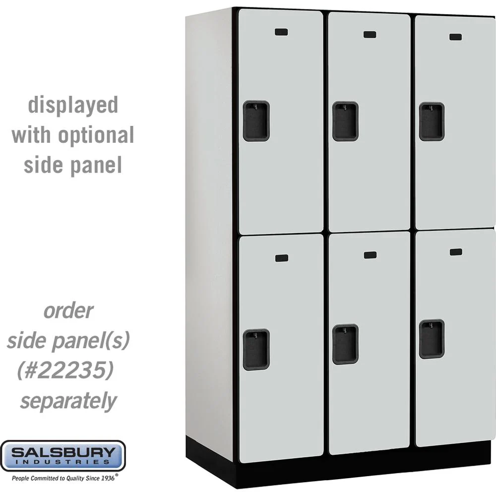 15" Wide Double Tier Designer Wood Locker - 3 Wide - 6 Feet High - 21" Deep by Salsbury - Image 22