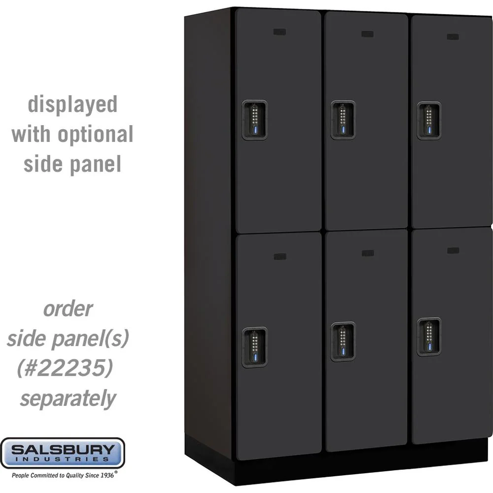 15" Wide Double Tier Designer Wood Locker - 3 Wide - 6 Feet High - 21" Deep by Salsbury - Image 8