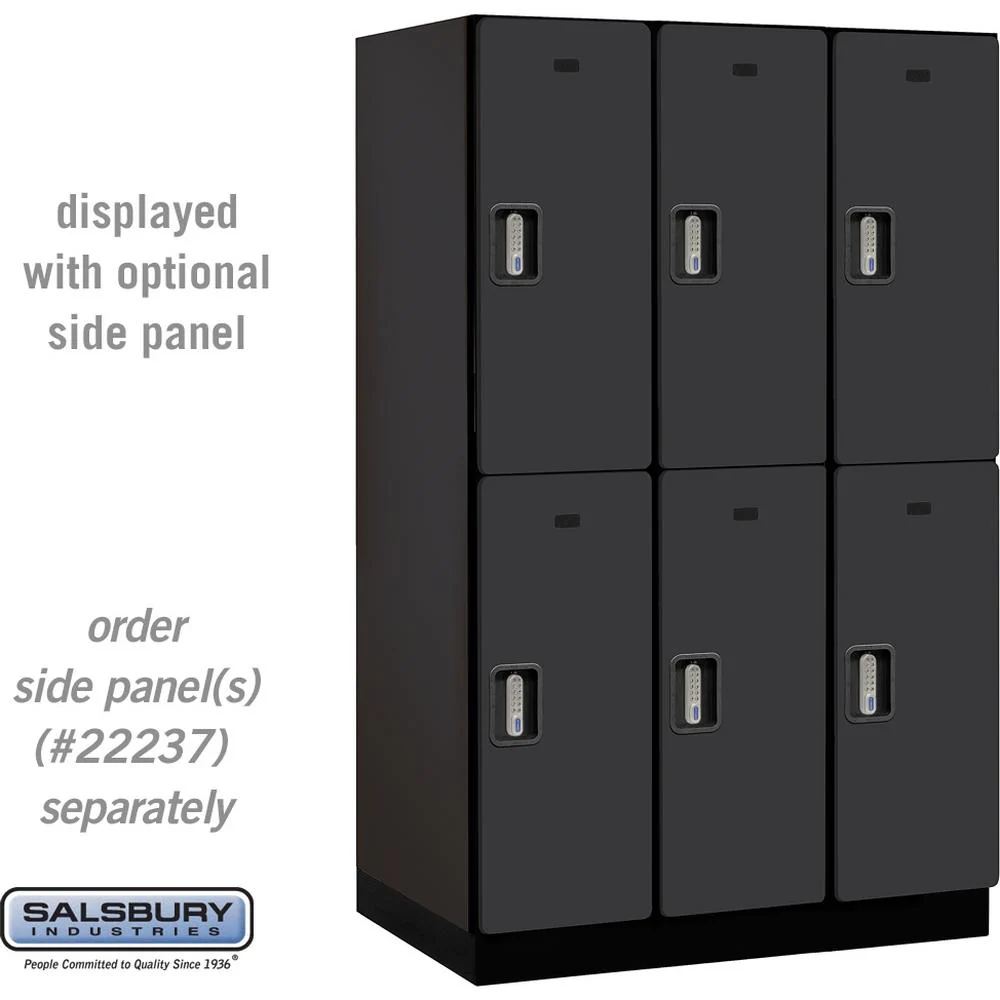 15" Wide Double Tier Designer Wood Locker - 3 Wide - 6 Feet High - 24" Deep by Salsbury - Image 10