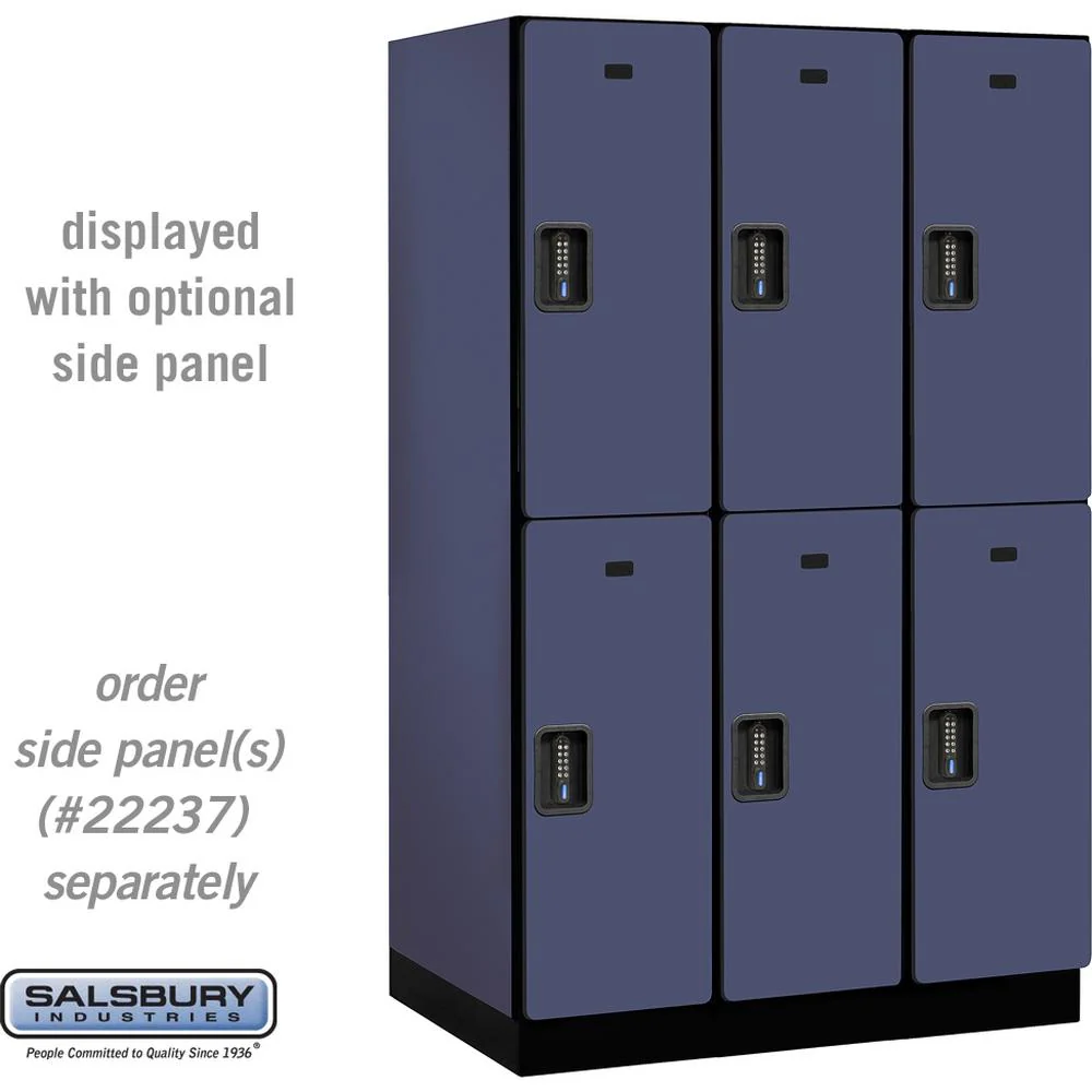 15" Wide Double Tier Designer Wood Locker - 3 Wide - 6 Feet High - 24" Deep by Salsbury - Image 13
