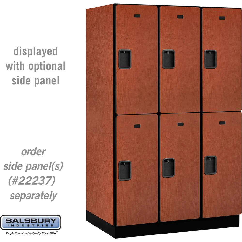 15" Wide Double Tier Designer Wood Locker - 3 Wide - 6 Feet High - 24" Deep by Salsbury - Image 17