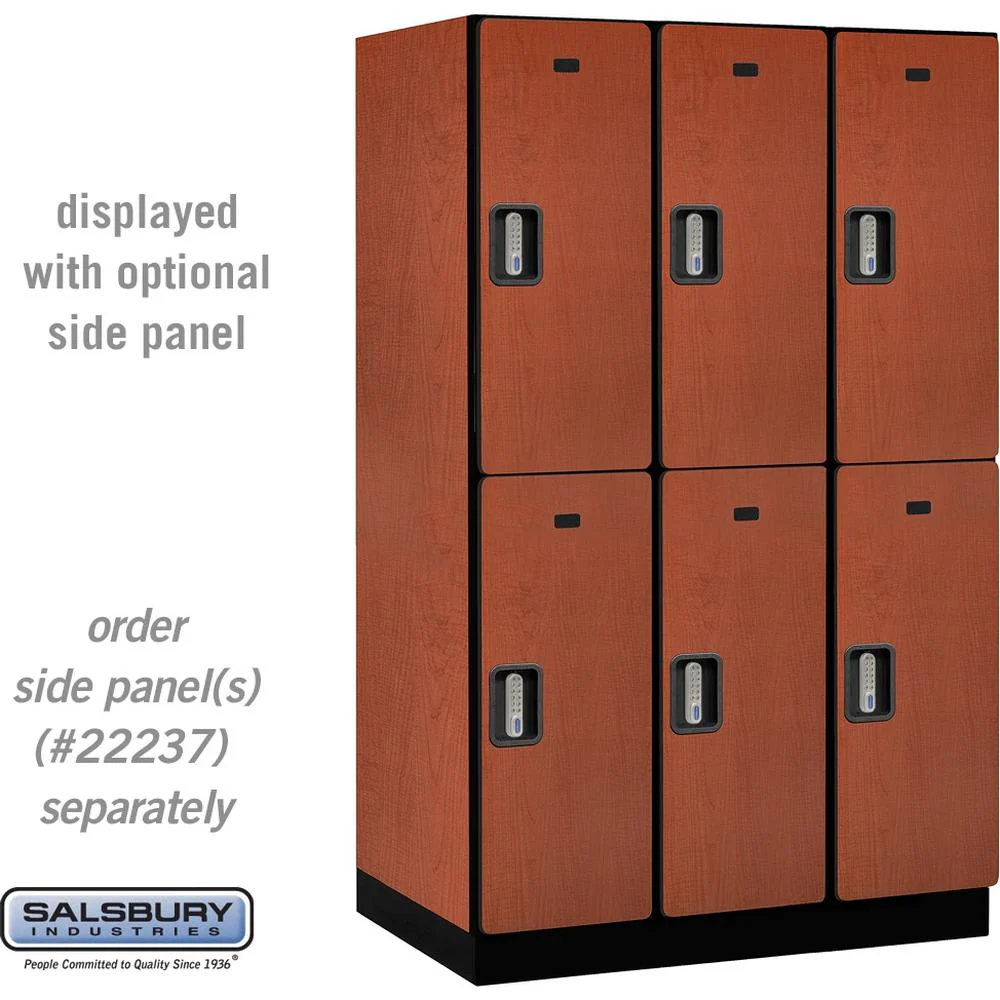 15" Wide Double Tier Designer Wood Locker - 3 Wide - 6 Feet High - 24" Deep by Salsbury - Image 20