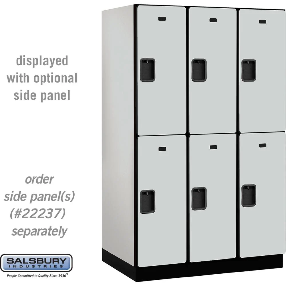 15" Wide Double Tier Designer Wood Locker - 3 Wide - 6 Feet High - 24" Deep by Salsbury - Image 22