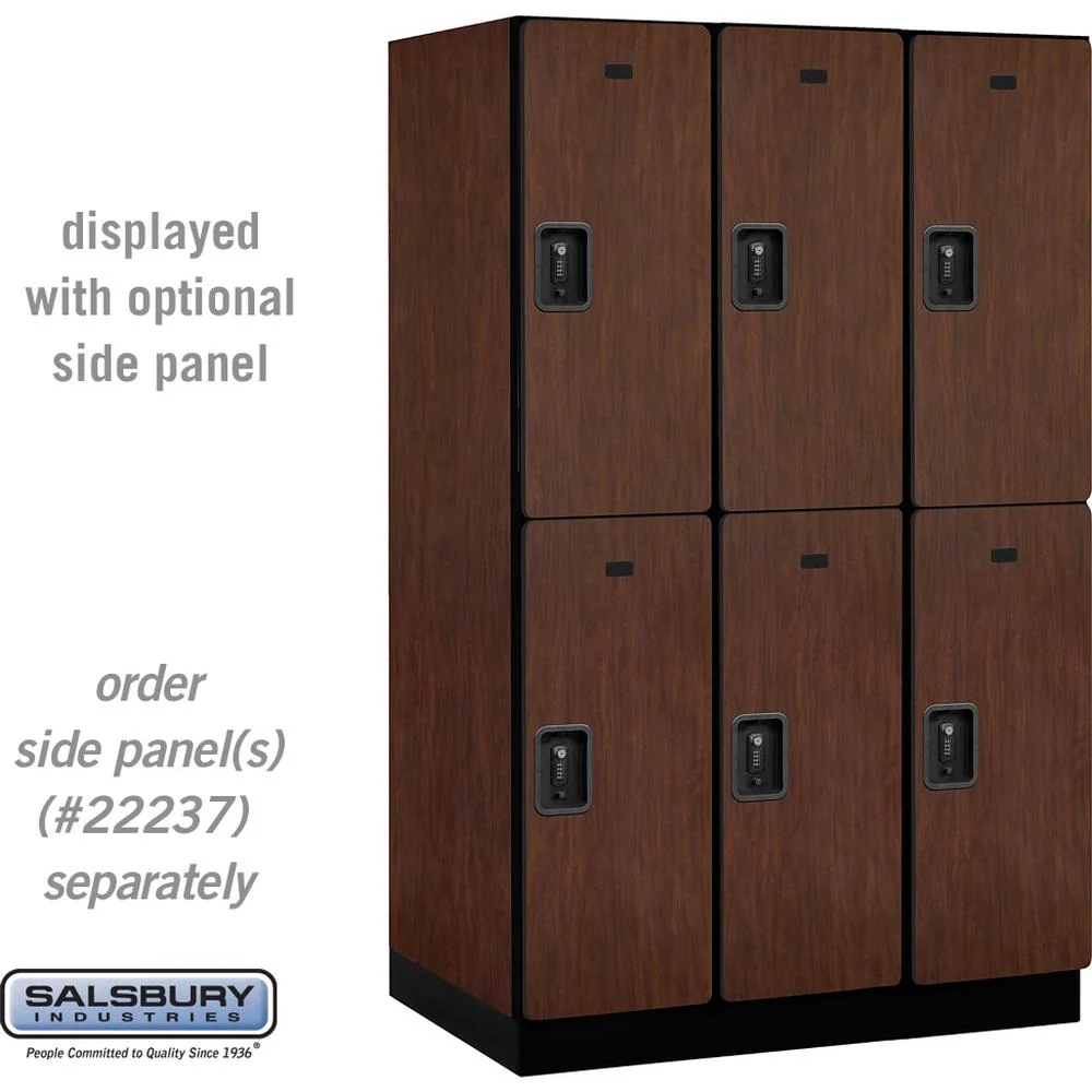 15" Wide Double Tier Designer Wood Locker - 3 Wide - 6 Feet High - 24" Deep by Salsbury - Image 29