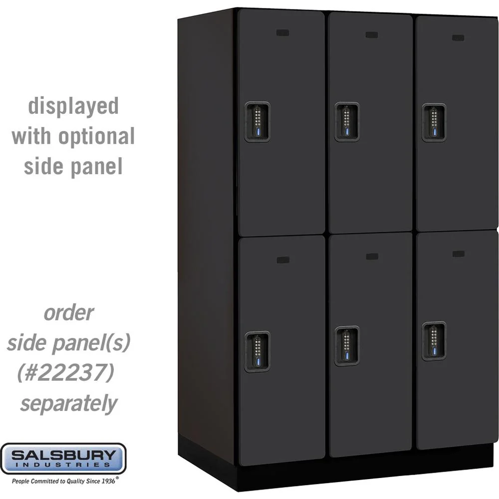 15" Wide Double Tier Designer Wood Locker - 3 Wide - 6 Feet High - 24" Deep by Salsbury - Image 8