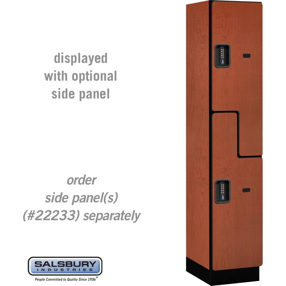 15" Wide Double Tier 'S' Style Designer Wood Locker - 1 Wide - 6 Feet High - 18" Deep by Salsbury - Image 18