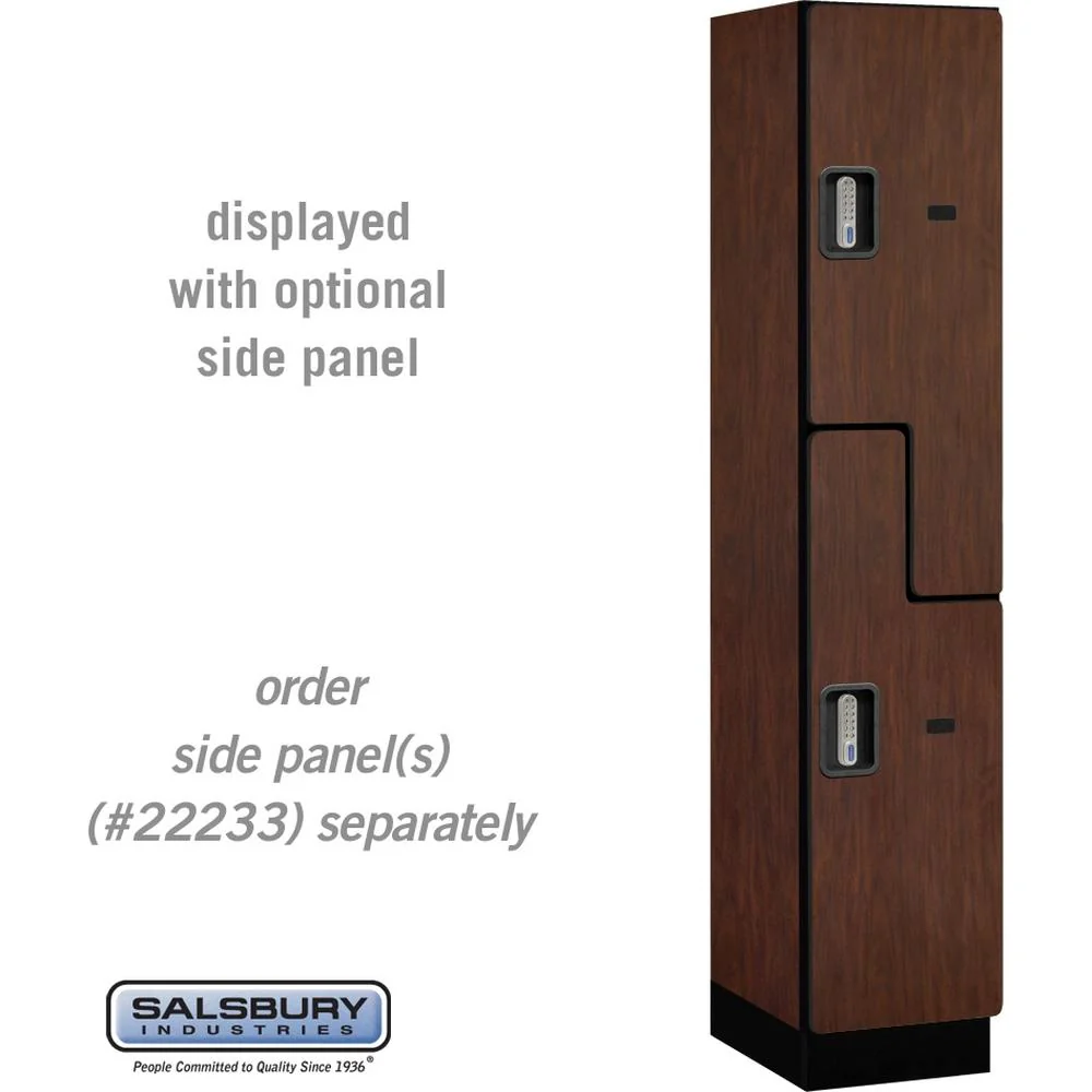 15" Wide Double Tier 'S' Style Designer Wood Locker - 1 Wide - 6 Feet High - 18" Deep by Salsbury - Image 30