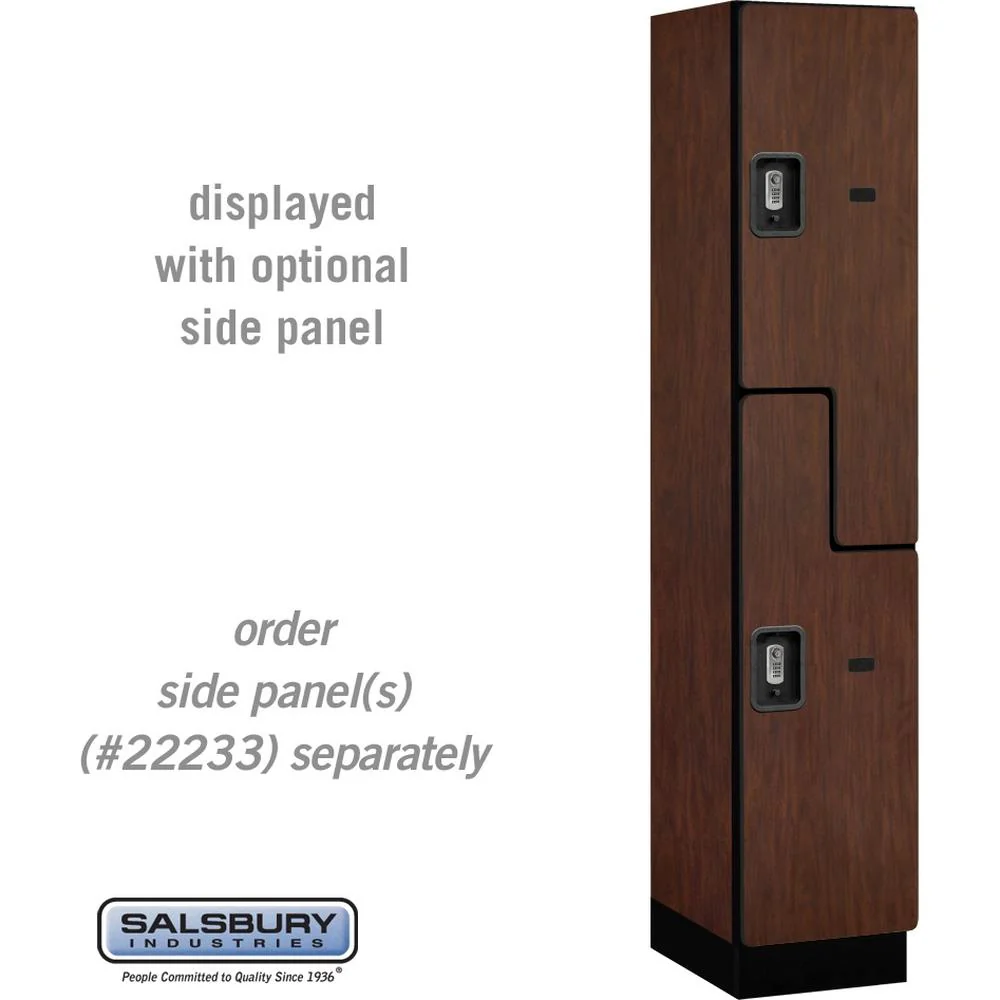 15" Wide Double Tier 'S' Style Designer Wood Locker - 1 Wide - 6 Feet High - 18" Deep by Salsbury - Image 31