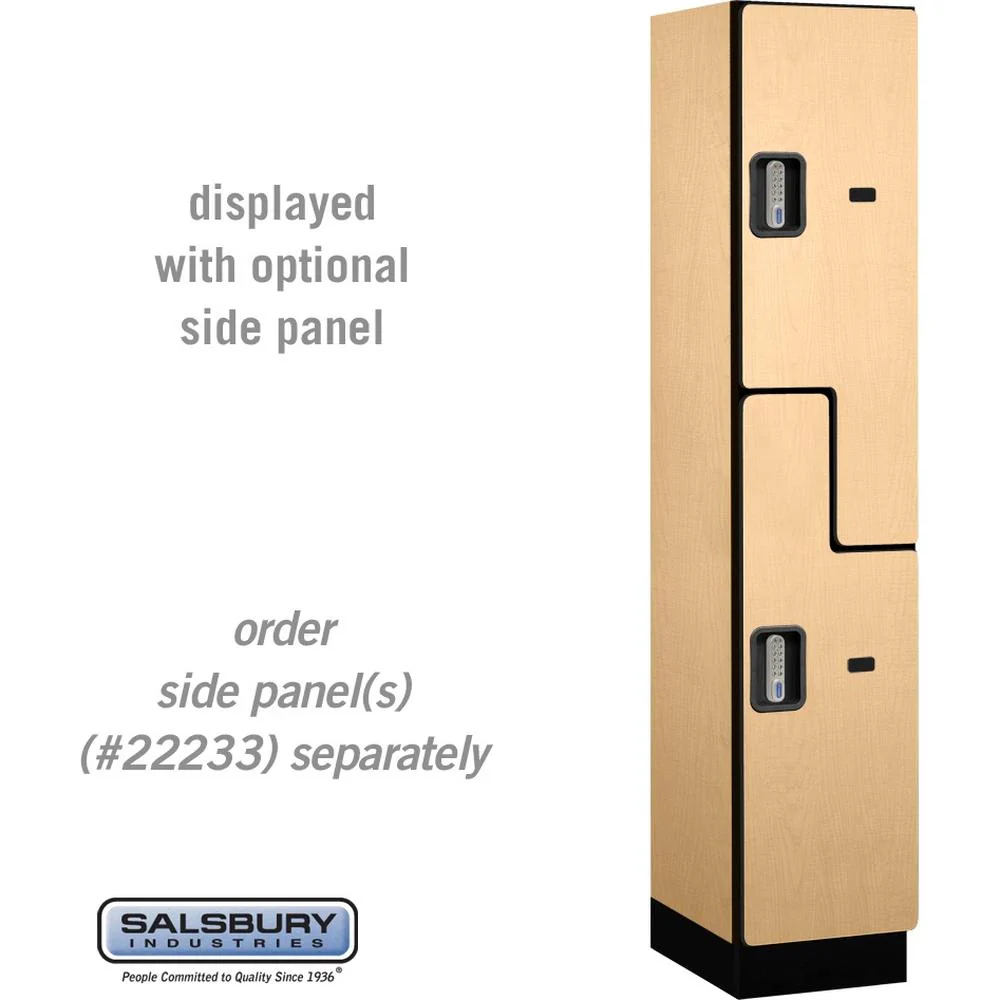 15" Wide Double Tier 'S' Style Designer Wood Locker - 1 Wide - 6 Feet High - 18" Deep by Salsbury - Image 35