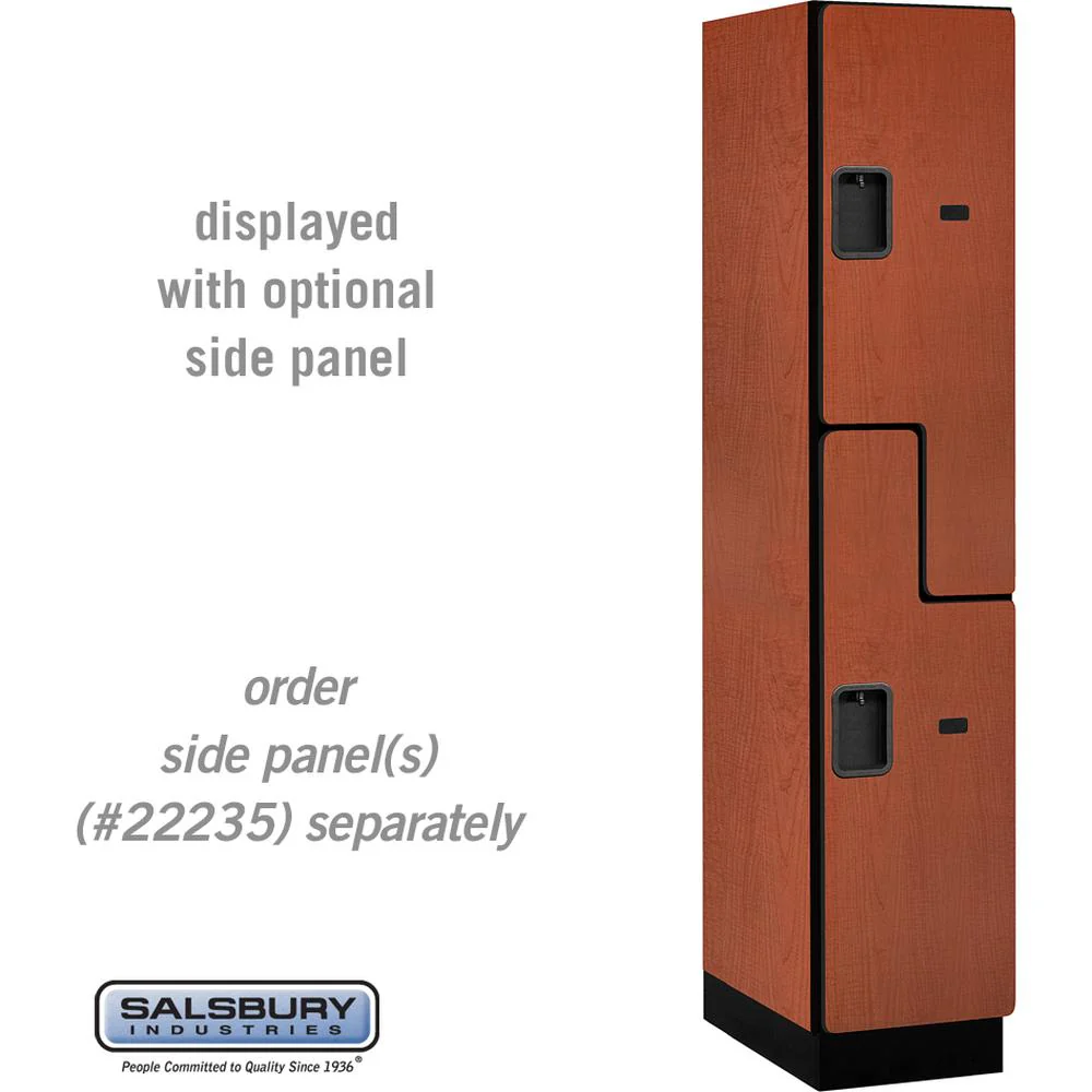15" Wide Double Tier 'S' Style Designer Wood Locker - 1 Wide - 6 Feet High - 21" Deep by Salsbury - Image 17