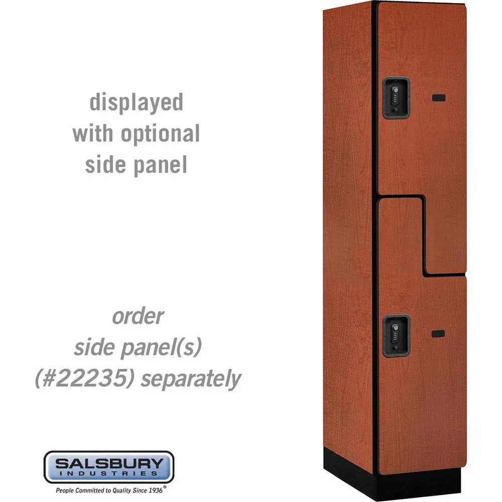 15" Wide Double Tier 'S' Style Designer Wood Locker - 1 Wide - 6 Feet High - 21" Deep by Salsbury - Image 19