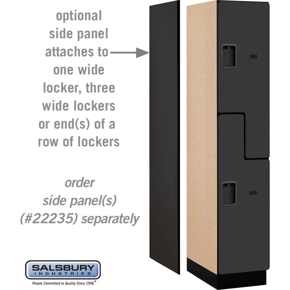 15" Wide Double Tier 'S' Style Designer Wood Locker - 1 Wide - 6 Feet High - 21" Deep by Salsbury - Image 2