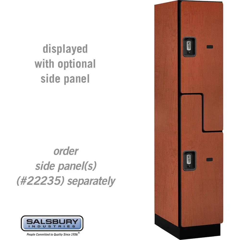 15" Wide Double Tier 'S' Style Designer Wood Locker - 1 Wide - 6 Feet High - 21" Deep by Salsbury - Image 21