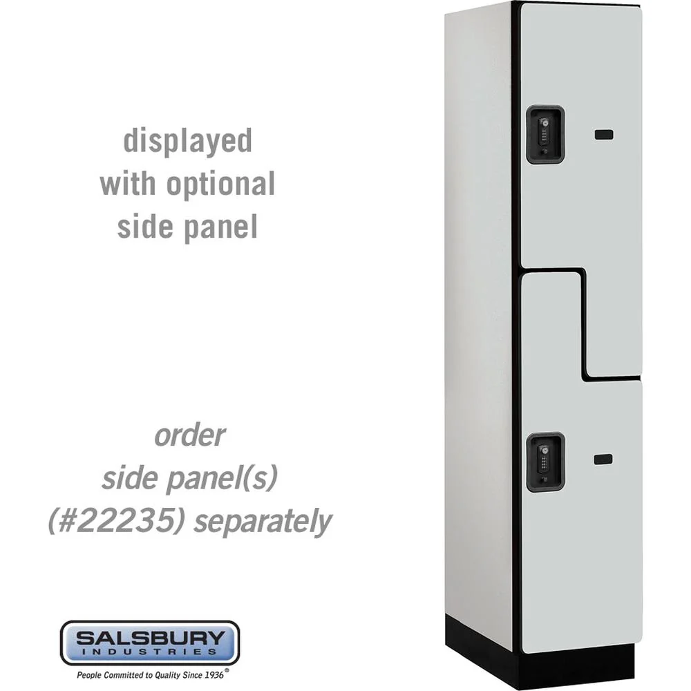15" Wide Double Tier 'S' Style Designer Wood Locker - 1 Wide - 6 Feet High - 21" Deep by Salsbury - Image 24