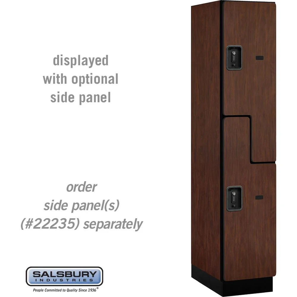 15" Wide Double Tier 'S' Style Designer Wood Locker - 1 Wide - 6 Feet High - 21" Deep by Salsbury - Image 29