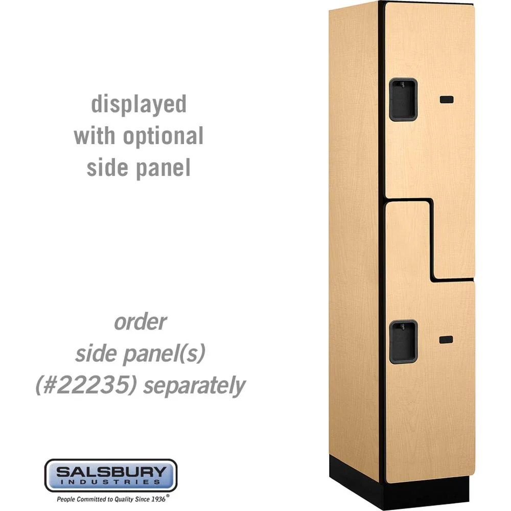 15" Wide Double Tier 'S' Style Designer Wood Locker - 1 Wide - 6 Feet High - 21" Deep by Salsbury - Image 32