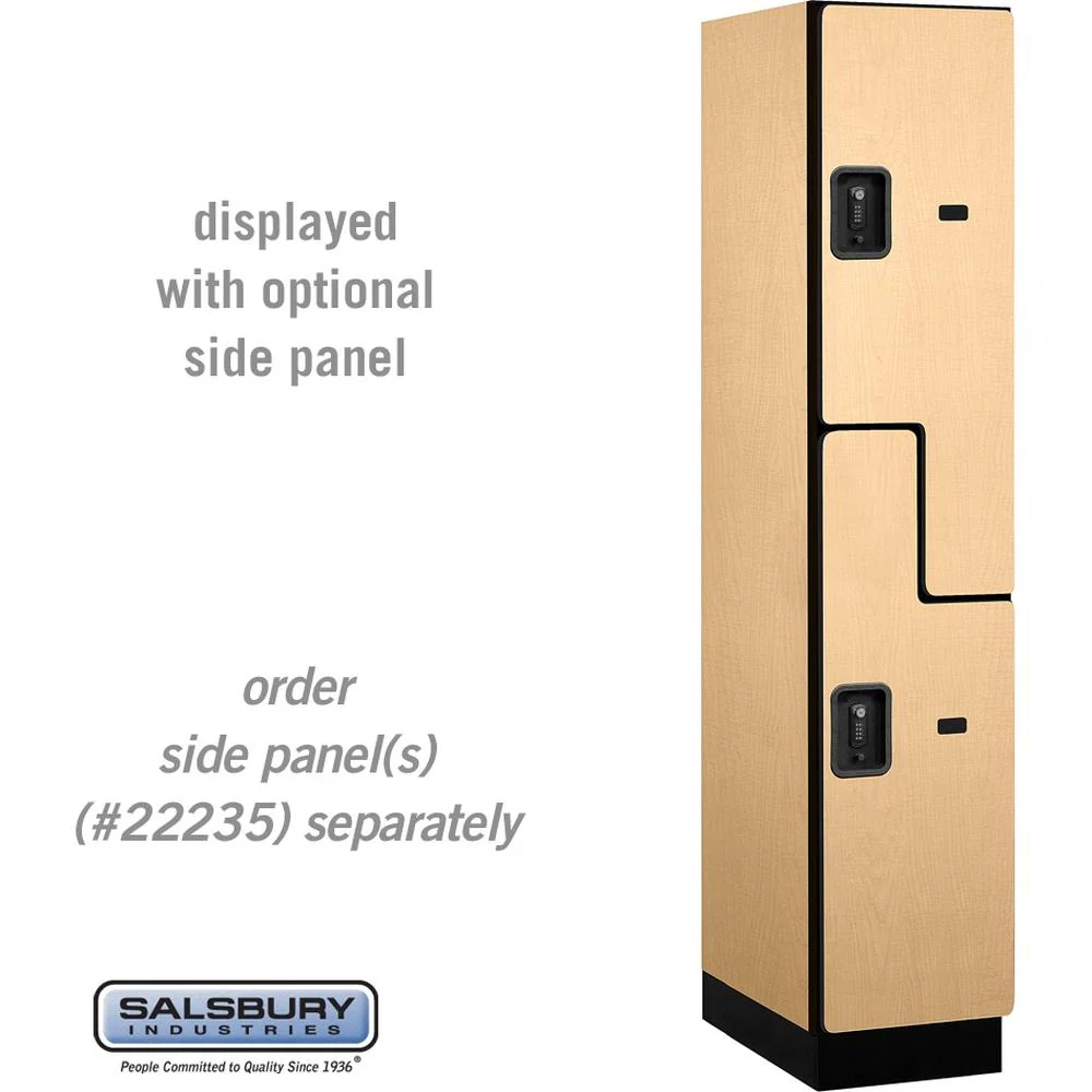 15" Wide Double Tier 'S' Style Designer Wood Locker - 1 Wide - 6 Feet High - 21" Deep by Salsbury - Image 34