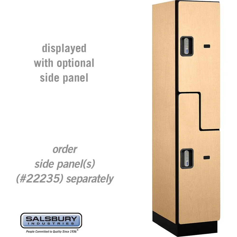 15" Wide Double Tier 'S' Style Designer Wood Locker - 1 Wide - 6 Feet High - 21" Deep by Salsbury - Image 35